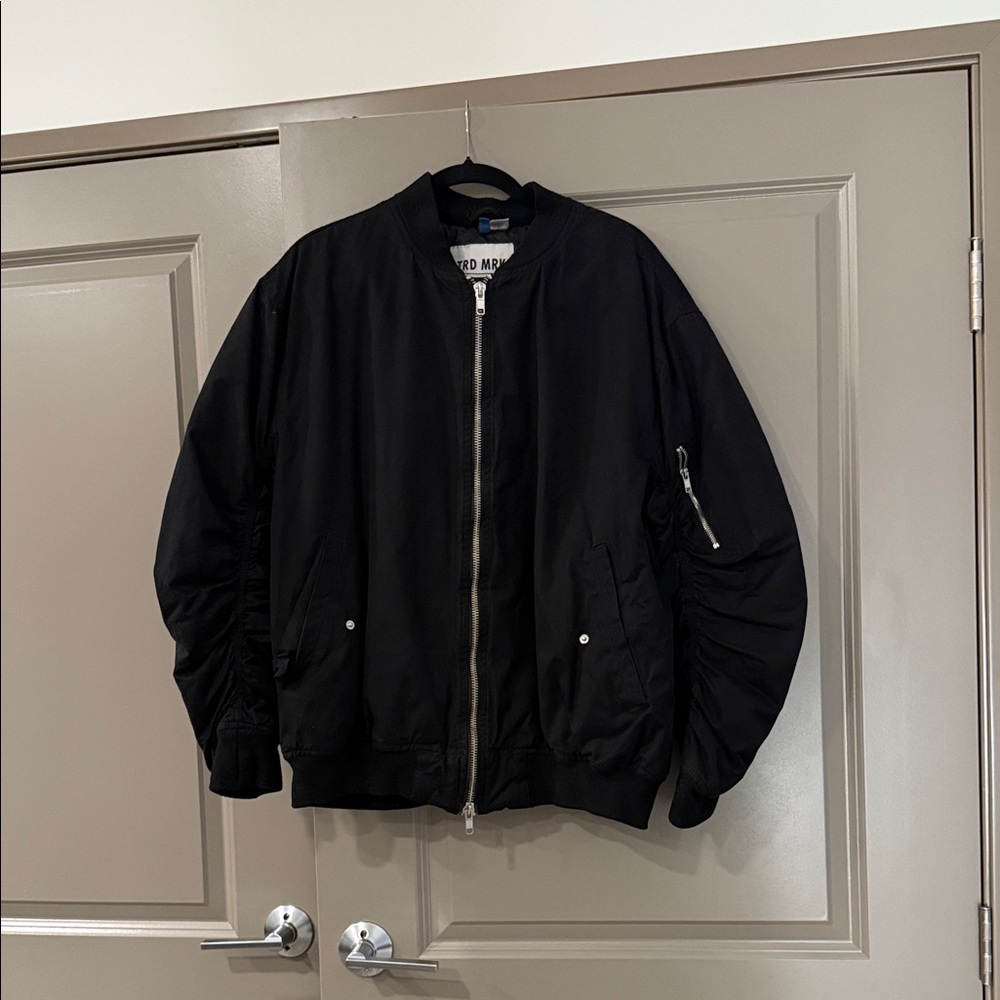 H&M Classic Black Bomber Jacket
